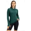 imageTBMPOY Womens UPF 50 Sun Protection Hoodie Shirt Long Sleeve Fishing Hiking Outdoor UV Shirt Lightweight1blackish Green