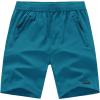 imageTBMPOY Mens 7quot Running Hiking Shorts Quick Dry Athletic Gym Outdoor Sports Workout Short 3 Zipper PocketsA23indigo