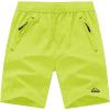 imageTBMPOY Mens 7quot Running Hiking Shorts Quick Dry Athletic Gym Outdoor Sports Workout Short 3 Zipper PocketsA25fluorescent Green