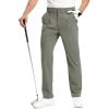 imageTBMPOY Mens Golf Pants Stretch Relaxed Fit with 5 Pockets Comfortable Lightweight Work Dress Pants Summer Casual SlacksArmy Green