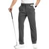 imageTBMPOY Mens Golf Pants Stretch Relaxed Fit with 5 Pockets Comfortable Lightweight Work Dress Pants Summer Casual SlacksDark Grey