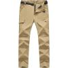 imageTBMPOY Mens Hiking Cargo Pants Lightweight Waterproof Quick Dry Outdoor Summer Fishing Camping Mountain PantC15khaki