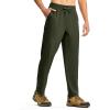 imageTBMPOY Mens Hiking Pants Lightweight Quick Dry 3 Pockets Travel Fishing WaterResistant Athletic Workout SweatpantsArmy Green