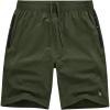 imageTBMPOY Mens Hiking Shorts Lightweight Outdoor Sports Shorts 7quot Quick Dry Athletic Running Gym Shorts with Zipper PocketsArmy Green