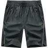 imageTBMPOY Mens Hiking Shorts Quick Dry Athletic Gym Workout Short with Zipper PocketsC15dark Grey