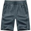 imageTBMPOY Mens Hiking Shorts Quick Dry Athletic Gym Workout Short with Zipper PocketsC16cool Grey
