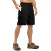 imageTBMPOY Mens Hiking Shorts with 5 Zip Pockets 9 Lightweight Outdoor Work Athletic Travel Short for Men Casual RunningBlack