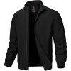imageTBMPOY Mens Light Jackets Waterproof Bomber Work Jacket Causal Windbreaker Full Zip Golf Dress Outwear CoatsBlack02 Style