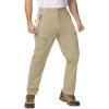 imageTBMPOY Mens Lightweight Hiking Travel Pants 5 Zip Pockets Stretch Quick Dry Work Pant Cargo Outdoor Camping FishingLight Khaki