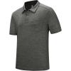 imageTBMPOY Mens Polo Shirts Short Sleeves with Pocket Lightweight Quick Dry Outdoor Casual Work Golf Sports ShirtDark Grey