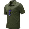 imageTBMPOY Mens Polo Shirts with Pocket Short Sleeve Quick Dry Casual Sports Outdoor Golf ShirtArmy Green