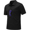 imageTBMPOY Mens Polo Shirts with Pocket Short Sleeve Quick Dry Casual Sports Outdoor Golf ShirtBlack