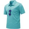 imageTBMPOY Mens Polo Shirts with Pocket Short Sleeve Quick Dry Casual Sports Outdoor Golf ShirtIce Blue