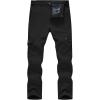 imageTBMPOY Mens Snow Ski Fleece Lined Hiking Pants Waterproof Winter Snowboard Warm Outdoor Insulated Pants WindproofBlack