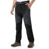 imageTBMPOY Mens Snow Ski Waterproof Softshell Snowboard Pants Outdoor Hiking Fleece Lined Wear Resistant WindproofBlack