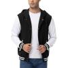 imageTBMPOY Mens Varsity Jacket Cotton Baseball Hooded Sweatshirt Letterman Lightweight Bomber Jacket Fashion Casual Sports