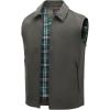 imageTBMPOY Mens Vest Casual Lightweight Thin Utility 3 Zip Pockets Stylish Sleeveless Jackets Summer Fall Golf Travel BusinessDeep Grey