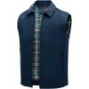 imageTBMPOY Mens Vest Casual Lightweight Thin Utility 3 Zip Pockets Stylish Sleeveless Jackets Summer Fall Golf Travel BusinessNavy Blue