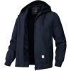 imageTBMPOY Mens Winter Jackets Hooded Work Cotton FLeece Lined Duck Coats Flannel Active Workwear CoatNavy