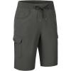 imageTBMPOY Womens 10quot Hiking Cargo Shorts Lightweight Quick Dry Bermuda Loose Outdoor Casual 5 Pockets for Summer Golf TravelDark Grey