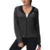 imageTBMPOY Womens UPF 50 Sun Protection Hoodie Jackets Light Weight Long Sleeve Shirts Hiking Outdoor Full Zip Tops1dark Grey