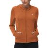 imageTBMPOY Womens UPF 50 Sun Protection Hoodie Jackets Light Weight Long Sleeve Shirts Hiking Outdoor Full Zip Tops5orange