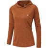 imageTBMPOY Womens UPF 50 Sun Protection Hoodie Shirt Long Sleeve Fishing Hiking Outdoor UV Shirt Lightweight9orange