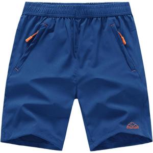 imageTBMPOY Mens 7quot Running Hiking Shorts Quick Dry Athletic Gym Outdoor Sports Workout Short 3 Zipper PocketsA8royal Blue