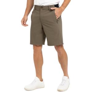 imageTBMPOY Mens 9quot Golf Shorts Quick Dry Casual Shorts Dress Shorts Flat Front Stretch Lightweight for Work Business TravelB1brown