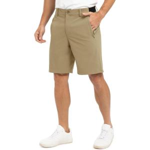 imageTBMPOY Mens 9quot Golf Shorts Quick Dry Casual Shorts Dress Shorts Flat Front Stretch Lightweight for Work Business TravelB1khaki