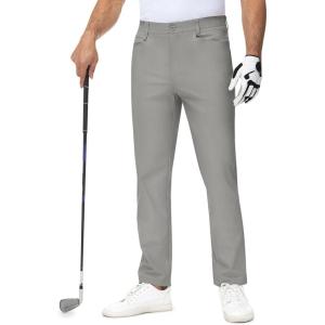imageTBMPOY Mens Golf Pants Stretch Relaxed Fit with 5 Pockets Comfortable Lightweight Work Dress Pants Summer Casual SlacksLight Gray02