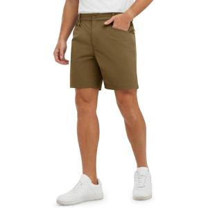 imageTBMPOY Mens Golf Shorts 7quot Stretch Dress Casual Elastic Waist Short Quick Dry Lightweight Hiking Shorts with 4 PocketsGold Khaki