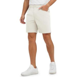 imageTBMPOY Mens Golf Shorts 7quot Stretch Dress Casual Elastic Waist Short Quick Dry Lightweight Hiking Shorts with 4 PocketsOffwhite