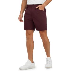 imageTBMPOY Mens Golf Shorts 7quot Stretch Dress Casual Elastic Waist Short Quick Dry Lightweight Hiking Shorts with 4 PocketsWine Red