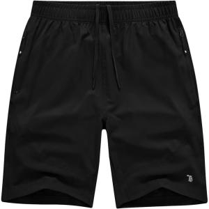 imageTBMPOY Mens Hiking Shorts Lightweight Outdoor Sports Shorts 7quot Quick Dry Athletic Running Gym Shorts with Zipper PocketsBlack