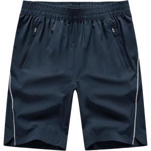 imageTBMPOY Mens Hiking Shorts Quick Dry Athletic Gym Workout Short with Zipper PocketsC14navy