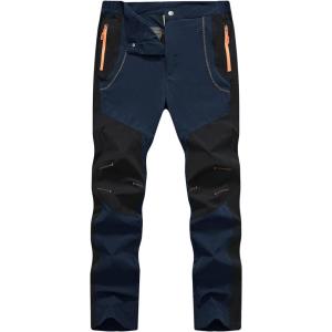 imageTBMPOY Mens Hiking Work Cargo Pants Lightweight Waterproof Quick Dry Outdoor Mountain Pant Fishing Camping1navy