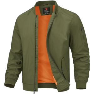 imageTBMPOY Mens Lightweight Bomber Jackets Light Track Jackets Casual Summer Windbreaker Outdoor Golf Fashion Coat for MenA2green