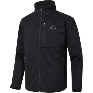 imageTBMPOY Mens Softshell Windproof Jacket Outdoor FleeceLined Water Resistant Coat Winter Outerwear