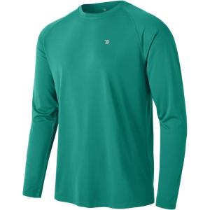 imageTBMPOY Mens Sun Protection Hiking Shirts Long Sleeve Water UPF 50 SPF UV Shirts Lightweight Fishing Hiking Swimming20dark Green