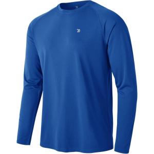 imageTBMPOY Mens Sun Protection Hiking Shirts Long Sleeve Water UPF 50 SPF UV Shirts Lightweight Fishing Hiking Swimming3dark Blue
