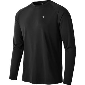imageTBMPOY Mens Sun Protection Hiking Shirts Long Sleeve Water UPF 50 SPF UV Shirts Lightweight Fishing Hiking Swimming7black
