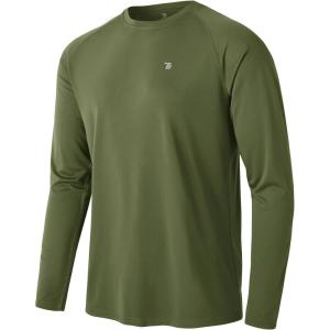 imageTBMPOY Mens Sun Protection Hiking Shirts Long Sleeve Water UPF 50 SPF UV Shirts Lightweight Fishing Hiking Swimming8army Green