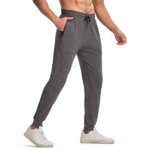 imageTBMPOY Mens Sweatpants with Zipper Pockets Lightweight Joggers Slim Fit Athletic Pants for Track Running WorkoutDark Grey