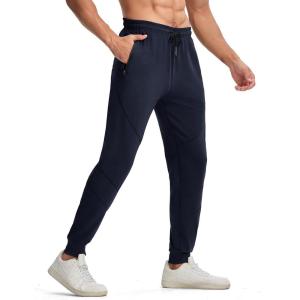 imageTBMPOY Mens Sweatpants with Zipper Pockets Lightweight Joggers Slim Fit Athletic Pants for Track Running WorkoutNavy