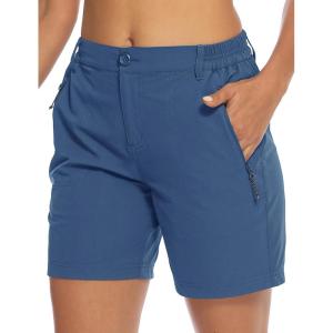 imageTBMPOY Womens 6quot Hiking Cargo Shorts Quick Dry with Pockets Work Golf Short Lightweight Outdoor Active Summer for Women6blue