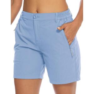 imageTBMPOY Womens 6quot Hiking Cargo Shorts Quick Dry with Pockets Work Golf Short Lightweight Outdoor Active Summer for Women6blue Purple