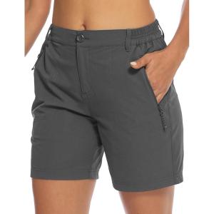 imageTBMPOY Womens 6quot Hiking Cargo Shorts Quick Dry with Pockets Work Golf Short Lightweight Outdoor Active Summer for Women6dark Grey