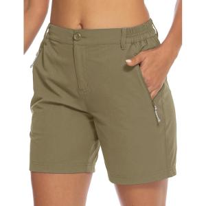 imageTBMPOY Womens 6quot Hiking Cargo Shorts Quick Dry with Pockets Work Golf Short Lightweight Outdoor Active Summer for Women6olive Green