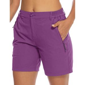 imageTBMPOY Womens 6quot Hiking Cargo Shorts Quick Dry with Pockets Work Golf Short Lightweight Outdoor Active Summer for Women6rose Purple